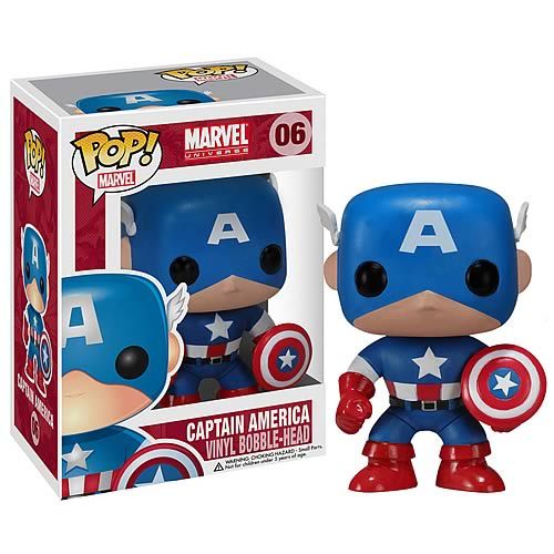 Captain America figurine by Pop! Funko | Pop vinyl figures, Marvel pop vinyl, Vinyl figures