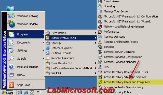Lab MCSA hướng dẫn Step by Step -Bài 01 : Domain Controller - 1