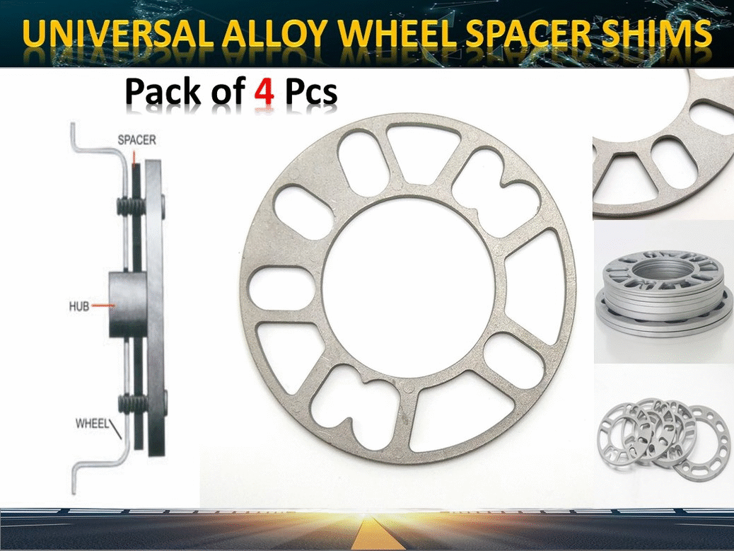 8mm distanziali in lega per ruota Spessori set di 4 Universale 4 /& 5 Auto