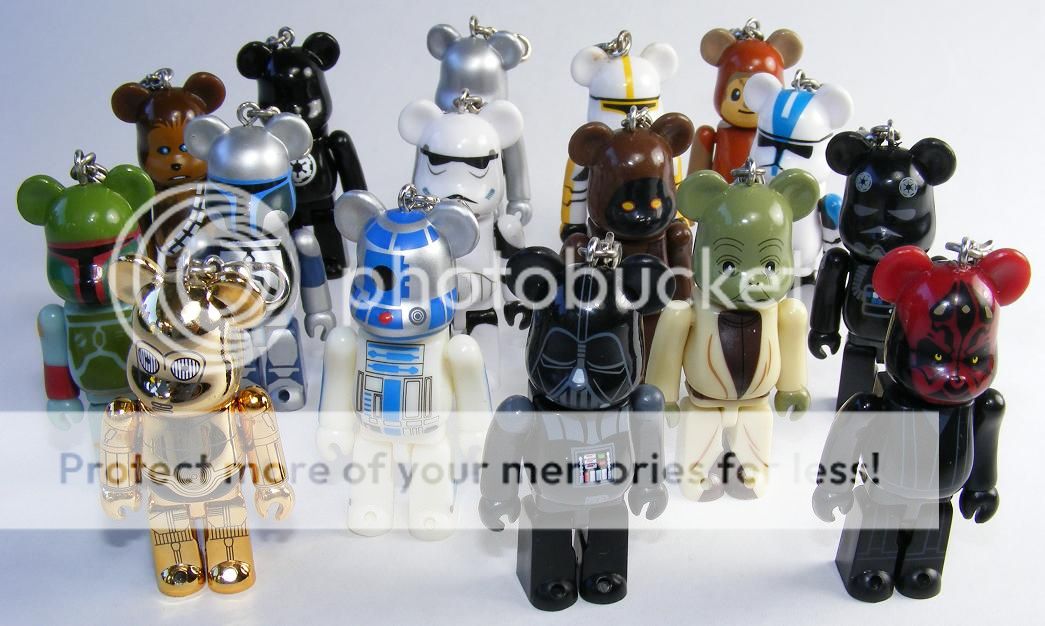 Set of all 16 Star Wars Be@rbrick Action Figures  